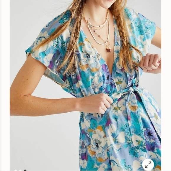 Free People freddy tie mini dress, size S, nwt - Picture 1 of 9
